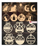 Christmas Package Pet Vectors Laser Cut Cnc Mdf + Bonus