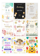 Wedding and Anniversary Invitations in Editable Vector