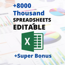 8000 Mil Planilhas Para Excel 100% Editáveis + Super Bônus