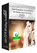 Pack of 500 Wedding Invitation Vectors + 58 Newlyweds Art