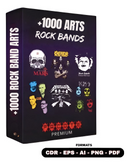 Pack + 1000 Rock Band Art Sublimation Prints
