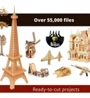 55.000 Arquivos Kit Dxf Cdr Eps Corte A Laser Cnc